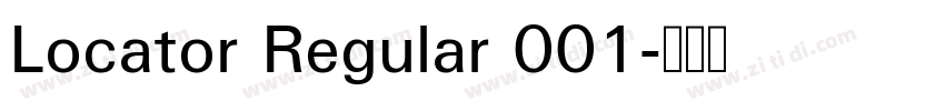 Locator Regular 001字体转换